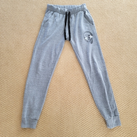 CHRLDR Skull Star Flat Pocket Sweatpants Size Small Grey - Picture 3 of 7